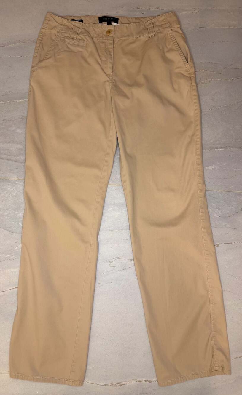 BOGO Talbots Boyfriend Chino Khaki Pants Size 4 - Picture 2 of 10